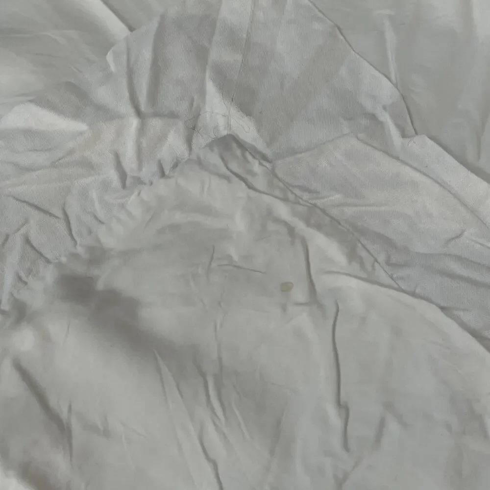 Pottery Barn Cal. King White Duvet Cover Lyocell Linen Button Closure